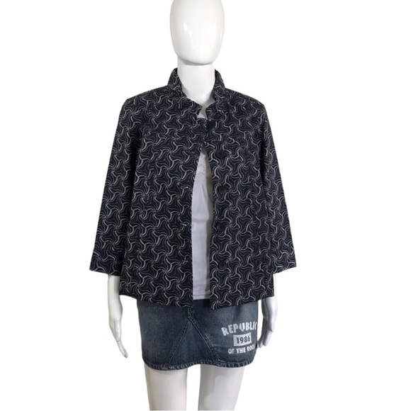 Christopher Banks Womens Size S Jacket Coath Blazer Cape 40s Style Collar Ruffle - Picture 1 of 13